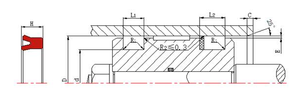 軸用\孔用的專用型的等高的y型密封圈 軸用\孔用的專用型的等高的y型密封圈
